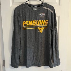 nhl fanatics pittsburgh penguins stadium series long sleeve size m